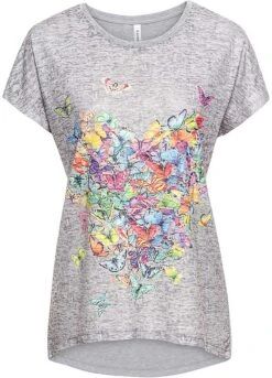 Butterfly Print T-Shirt -Cheap Ward Aunt Store Butterfly Print T Shirt976042FRSC