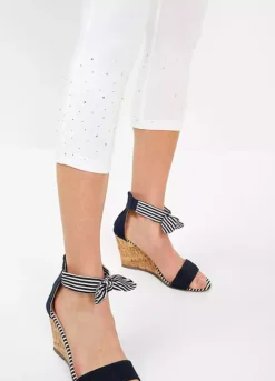 Cropped Rhinestone Hem Leggings -Cheap Ward Aunt Store Cropped Rhinestone Hem Leggings907743FRSP W03