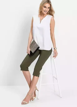 Elasticated Capri Pants -Cheap Ward Aunt Store Elasticated Capri Pants925797FRSP W04