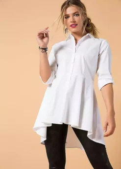 Extra Long Tunic Blouse -Cheap Ward Aunt Store Extra Long Tunic Blouse916443FRSL