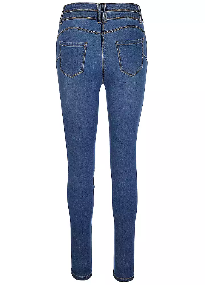 Feel Good Lift & Sculpt Isla Skinny Jeans Mid Blue 4 Feel Good Lift & Sculpt Isla Skinny Jeans Mid Blue - Image 2