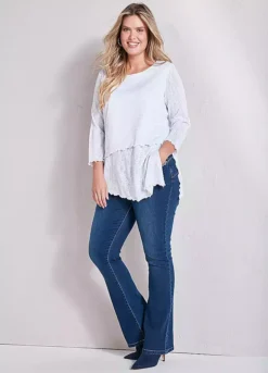 Feel Good Lift & Sculpt Mia Bootcut Jeans Blue -Cheap Ward Aunt Store Feel Good Lift Sculpt Mia Bootcut Jeans Blue31E377CURB W07
