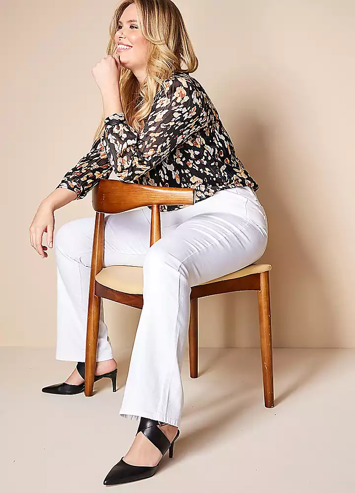 Feel Good Lift & Sculpt Mia Bootcut Jeans White 3 Feel Good Lift & Sculpt Mia Bootcut Jeans White