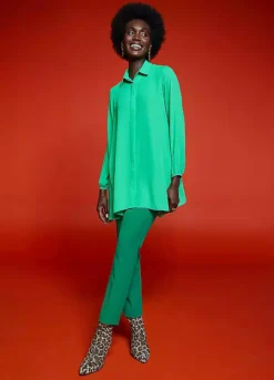 Freemans Green Hanky Hem Shirt -Cheap Ward Aunt Store Freemans Green Hanky Hem Shirt20C215FRSP W09