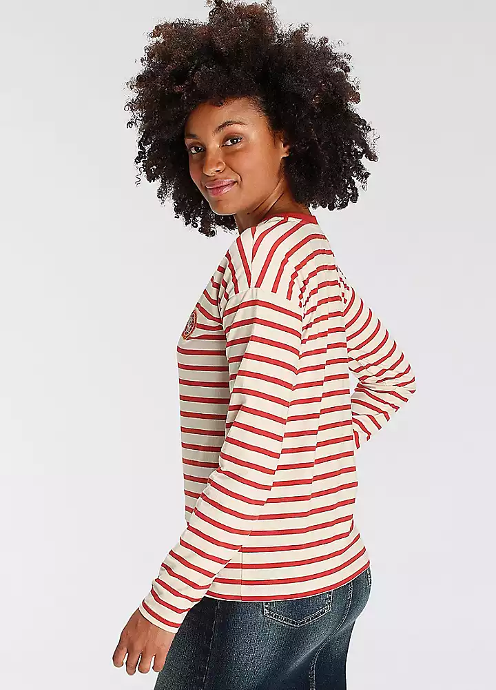 H.I.S Striped Long Sleeve Top 4 H.I.S Striped Long Sleeve Top - Image 2