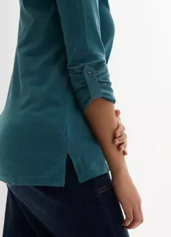 Henley Neckline Tunic -Cheap Ward Aunt Store Henley Neckline Tunic949890FRSP W02