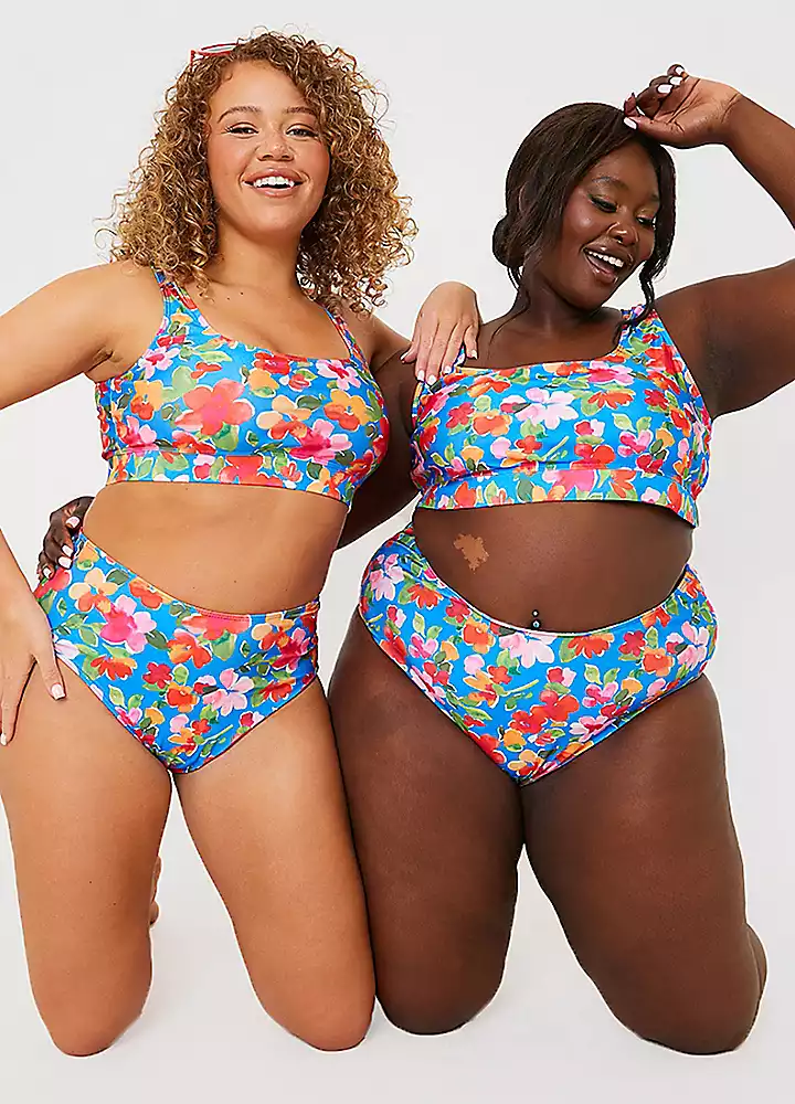 Jac Jossa Multi Floral Print High Waist Bikini Bottom 3 Jac Jossa Multi Floral Print High Waist Bikini Bottom