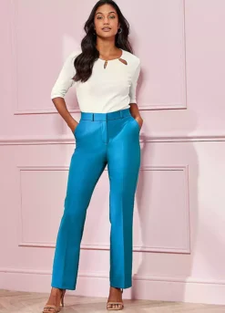 Kaleidoscope Diva Blue Straight Leg Trousers 7 Kaleidoscope Diva Blue Straight Leg Trousers -Cheap Ward Aunt Store Kaleidoscope Diva Blue Straight Leg Trousers33D094FRSP W06