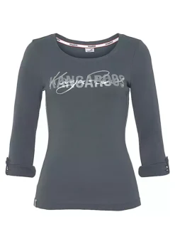 KangaROOS Logo Print Long Sleeve Top -Cheap Ward Aunt Store KangaROOS Logo Print Long Sleeve Top94008255FRSC W01