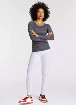 KangaROOS Zig Zag Long Sleeve Top -Cheap Ward Aunt Store KangaROOS Zig Zag Long Sleeve Top20735419FRSP W04