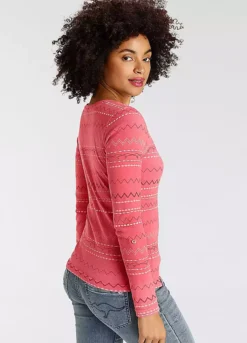 KangaROOS Zig Zag Long Sleeve Top -Cheap Ward Aunt Store KangaROOS Zig Zag Long Sleeve Top90394259FRSP W02