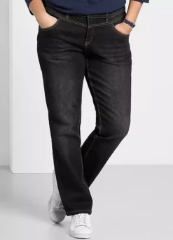 Sheego Lana Used-Effect Straight Leg Stretch Jeans -Cheap Ward Aunt Store Lana Used Effect Straight Leg Stretch Jeans20B246FRSP