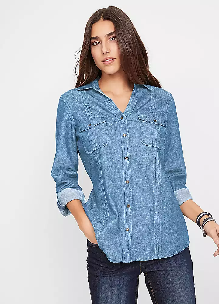Long Sleeve Denim Shirt 4 Long Sleeve Denim Shirt - Image 2