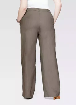 Loose Linen Blend Trousers -Cheap Ward Aunt Store Loose Linen Blend Trousers909672FRSB W01