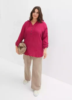 Loose Linen Blend Trousers -Cheap Ward Aunt Store Loose Linen Blend Trousers909672FRSB W04