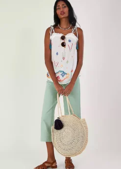 Monsoon Geometric Abstract Embroidered Cami