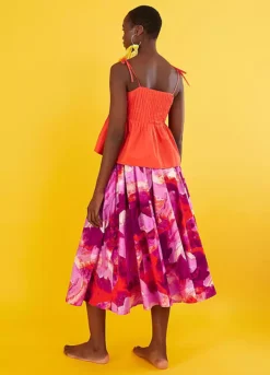 Monsoon Khari Abstract Print Midi Skirt -Cheap Ward Aunt Store Monsoon Khari Abstract Print Midi Skirt57C338FRSP W06