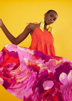 Monsoon Khari Abstract Print Midi Skirt -Cheap Ward Aunt Store Monsoon Khari Abstract Print Midi Skirt57C338FRSP W07