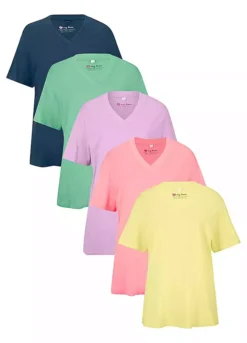 Pack Of 5 Essential V-Neck Tees -Cheap Ward Aunt Store Pack of 5 Essential V Neck Tees958451FRSC