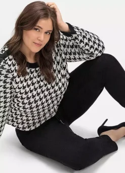 Sheego Black Straight Leg Jogging Pants