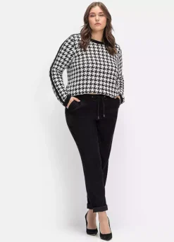 Sheego Black Straight Leg Jogging Pants -Cheap Ward Aunt Store Sheego Black Straight Leg Jogging Pants50C729FRSP W06