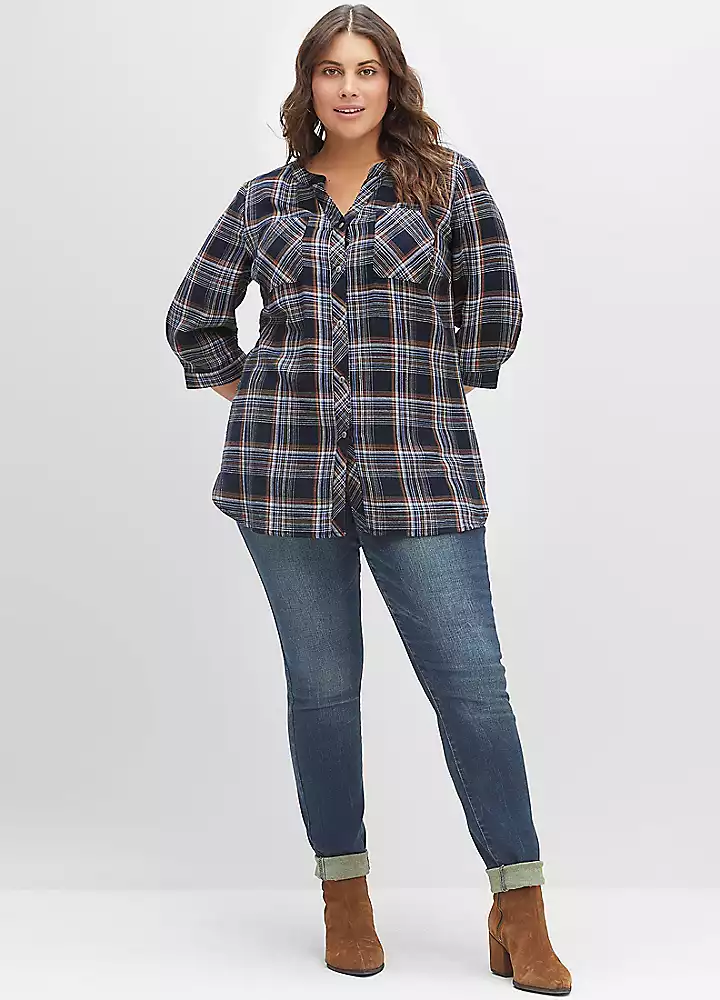 Sheego Check Blouse 3 Sheego Check Blouse