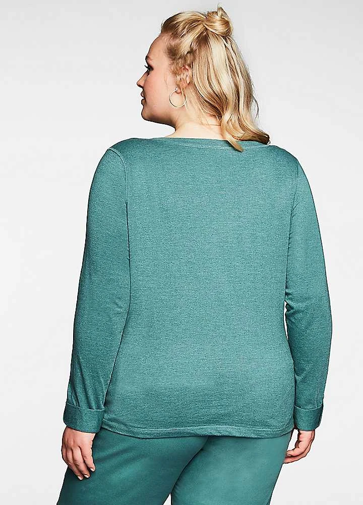 Sheego Marl Look Long Sleeve Top 7 Sheego Marl Look Long Sleeve Top - Image 5