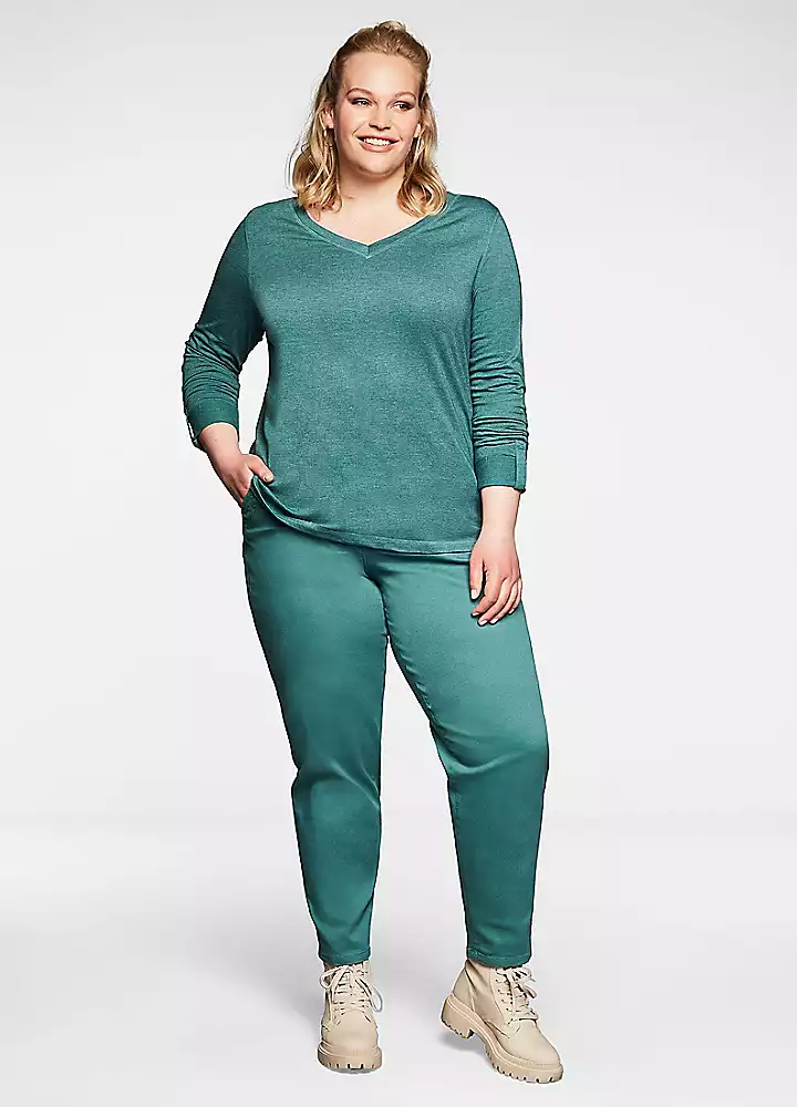 Sheego Marl Look Long Sleeve Top 9 Sheego Marl Look Long Sleeve Top - Image 7