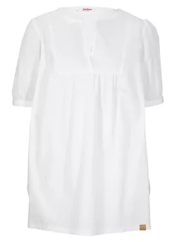 Short Sleeve Longline Blouse -Cheap Ward Aunt Store Short Sleeve Longline Blouse958694FRSC