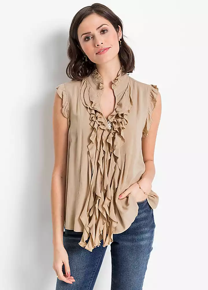Sleeveless Flounced Top 10 Sleeveless Flounced Top - Image 8