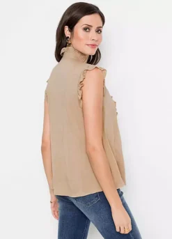 Sleeveless Flounced Top 22 Sleeveless Flounced Top -Cheap Ward Aunt Store Sleeveless Flounced Top971142FRSP W01