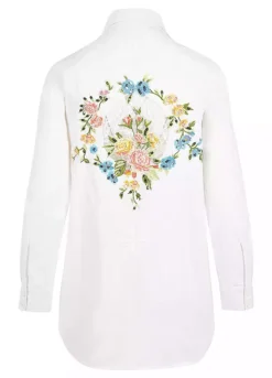 Together! Together White Embroidered Shirt