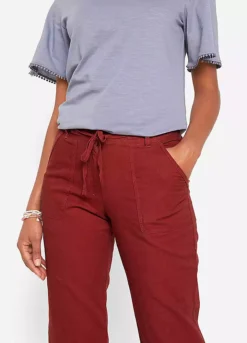 Bonprix Cropped Linen Trousers