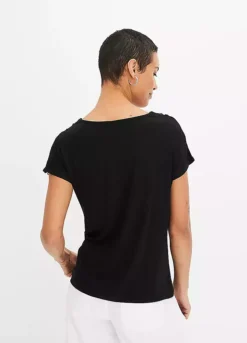 Bonprix Lace Yoke T-Shirt