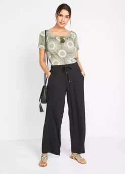Bonprix Tie Waist Jersey Trousers