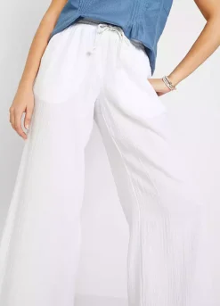 Bonprix Wide Leg Cotton Palazzo Trousers -Cheap Ward Aunt Store bonprix Wide Leg Cotton Palazzo Trousers975972FRSP W02
